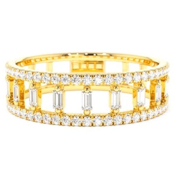 ✨ Refine Eternity CZ Popular Hollow Double Layer Rings for Women, PD428 - Picture 1 of 1